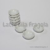 Ciotolina in ceramica bianca 15x7mm