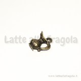 Charm double-face brocca vintage in metallo color bronzo 12mm