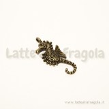 Charm cavalluccio marino color bronzo 29x11mm