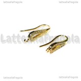 Monachelle in Ottone Gold Plated e Cubic Zirconia 21x6mm