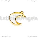 Ciondolo Bezel Luna in metallo gold plated 20x20mm