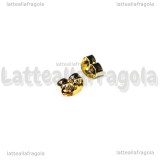 20 pezzi (10 paia) di farfalline per orecchini in acciaio dorato