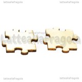 5 Puzzle in legno naturale 30x29mm