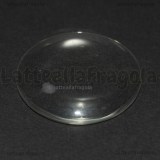 Cabochon in vetro trasparente tondo effetto lente 50mm