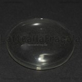 Cabochon in vetro trasparente tondo effetto lente 50mm