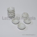 Ciotolina in ceramica bianca 15x7mm