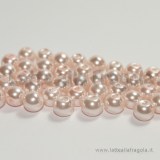Perla in vetro cerato rosa 6mm