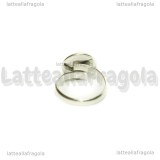 Base anello in Acciaio inox regolabile con base tonda 12mm