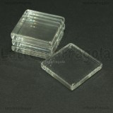 Cabochon in vetro trasparente quadrato 30mm