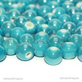 5 Perle in Ceramica Azzurro 8mm