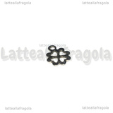 3 Charms Quadrifoglio in Acciaio Inox 12x10mm