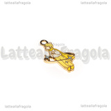 Ciondolo Piccolo Principe in metallo dorato smaltato 25x15mm