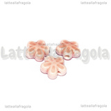3 Fiori in Ceramica Rosa foro passante 12mm