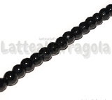 Perle Sfaccettate in Agata Nera 6mm filo 38cm