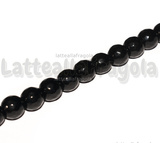 Perle Sfaccettate in Agata Nera 8mm filo 38cm