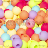 30 Perle in Acrilico Effetto Gommato colori misti foro passante 6mm