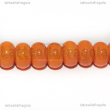10 Rondelle in Vetro Arancione Opaco 8x5mm