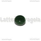 10 Rondelle in Vetro Verde Inglese Opaco 8x5mm