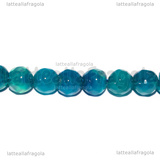 Perle in Agata Sfaccettata Azzurra 6mm filo 36cm circa