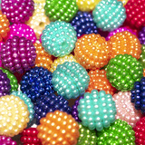 25 Perle in Acrilico effetto perline colori misti 10mm
