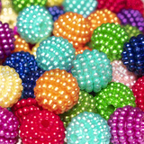 25 Perle in Acrilico effetto perline colori misti 10mm