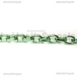1 metro di Catena in alluminio verde maglie ovali 8x5.5mm 