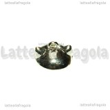 Coppetta Orecchie di Gatto in metallo argentato 14x7mm