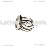 Base anello in Acciaio inox regolabile con base tonda 18mm