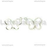 Charm farfalla in metallo argento antico 20x18mm