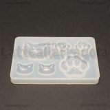 Stampo in silicone Cats Lovers lucido 7.8x4.8cm