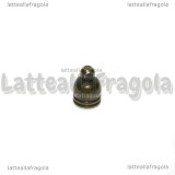 Terminale a coppa in rame color bronzo 9x6mm