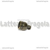 Terminale a coppa in rame color bronzo 9x6mm