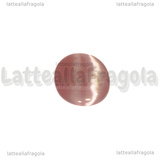 Cabochon in Occhi di Gatto rosato 25x18mm