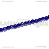 Perle in Vetro Blu AB 4-4.5mm filo 38cm