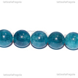 Perle in Giada Malese Azzurra 8mm filo 18cm circa