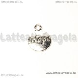 Charm targhetta “Hope” in metallo argento antico 15x12mm