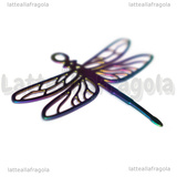 Filigrana Libellula in Acciaio Inox Multicolor 29x34.5mm