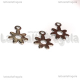 5 Charms Fiore in Acciaio Inox 10.7x8mm