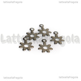 5 Charms Fiore in Acciaio Inox 10.7x8mm