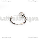 Base Anello regolabile in Acciaio Inox con piastra 8mm