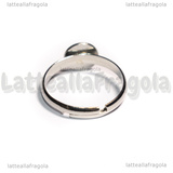 Base Anello regolabile in Acciaio Inox con piastra 8mm