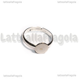 Base Anello regolabile in Acciaio Inox con piastra 8mm