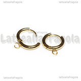 Creole in Acciaio Inox Dorato 24K con asola 18x15x2.5mm