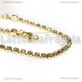 Bracciale Tennis In Acciaio Inox con Strass Cristal  3mm 21cm