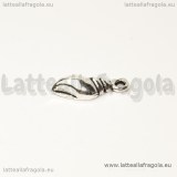 Charm 3D Conchiglia in metallo argento antico 15x6mm