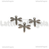 3 Charm Libellula in Acciaio Inox 11.5x10mm