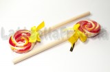 Penna Lollipop fiocco giallo 15cm