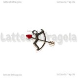Charm Arco con Freccia in metallo argentato smaltato 17mm