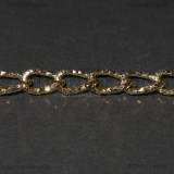 Bracciale maglia puntinata in metallo Gold Plated 21cm