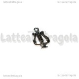 Charm Arpa in metallo argento antico 15x9mm